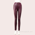 New Arrivals Women's Solid Skinny Sexy Leather Pants